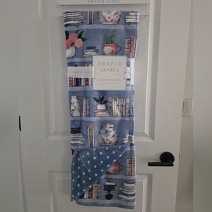 NWT Draper James Blue Book Shelf Decorarive Throw
